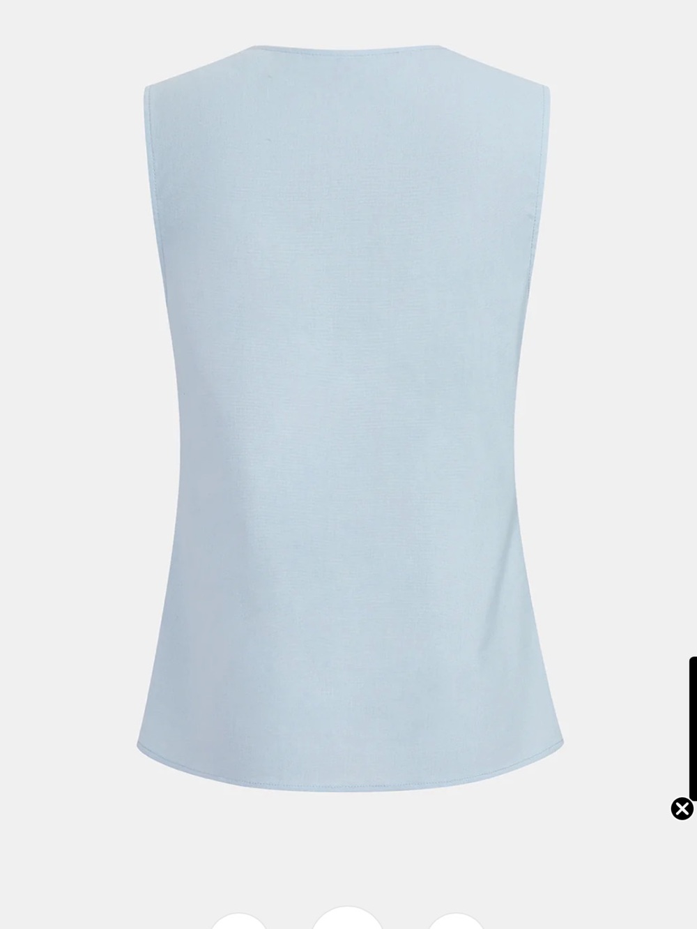 Commense Sleeveless Beaded Linen Blend Top in Light Blue Size L - Picture 4 of 6